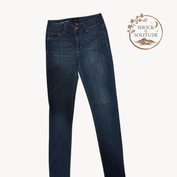 Celebrity Pink Denim - Celebrity Pink Mid-Rise Denim Legging Jeans – Dark Wash